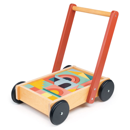 wooden blocks baby walker