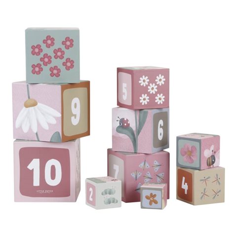 Little Dutch Flowers and Butterflies Stacking Blocks