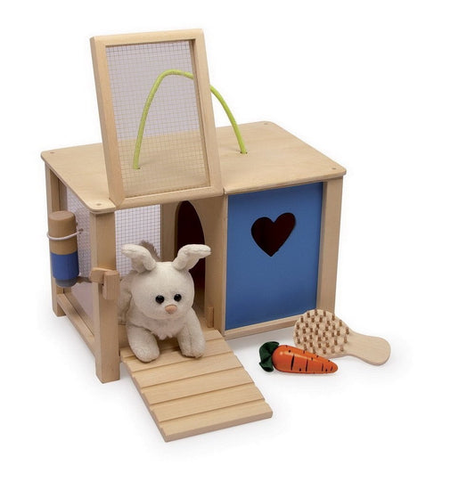 Legler Wooden Bunny and Hutch Play Set