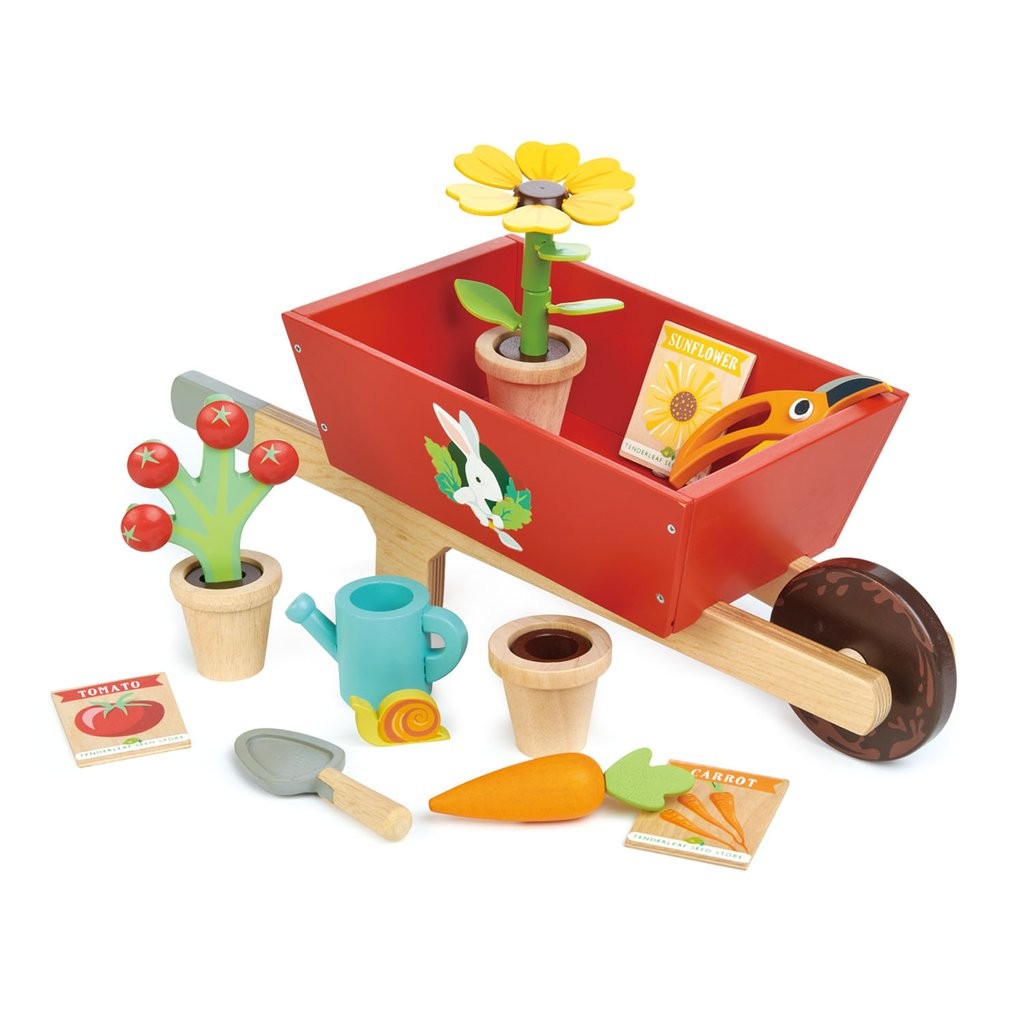 Tender Leaf Toys Garden Wheelbarrow Set