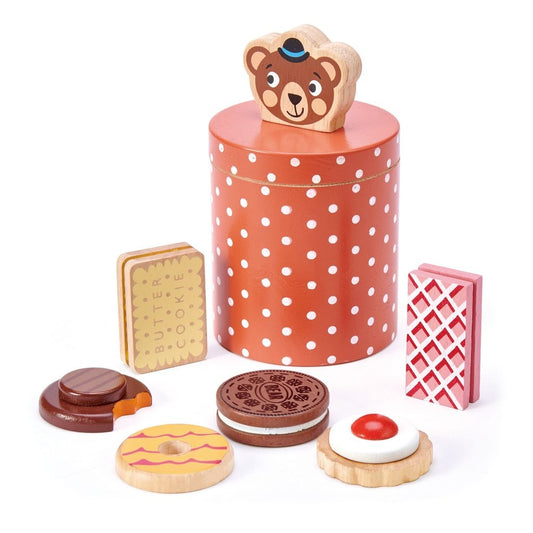 Tender Leaf Toys Bear's Wooden Biscuit Barrel