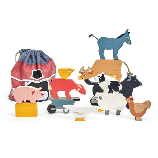 Tender Leaf Toys Stacking Farmyard Animals