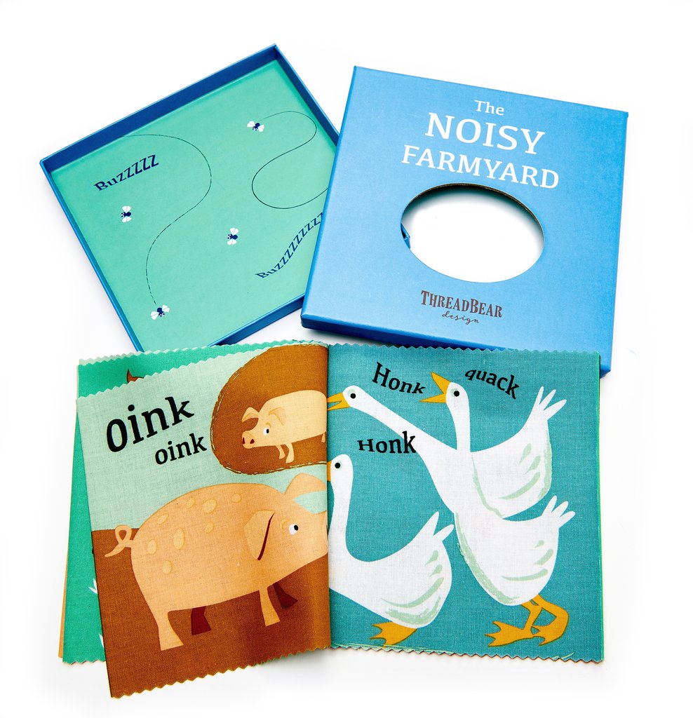 Threadbear Designs The Noisy Farmyard Rag Book