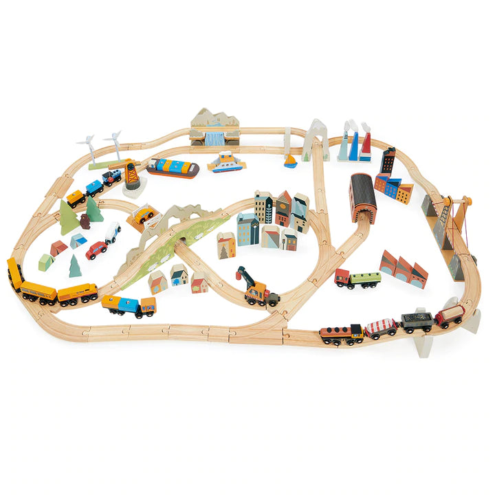 Tender Leaf Toys Mountain View Train Set