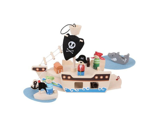 Bigjigs Mini Pirate Ship Playset