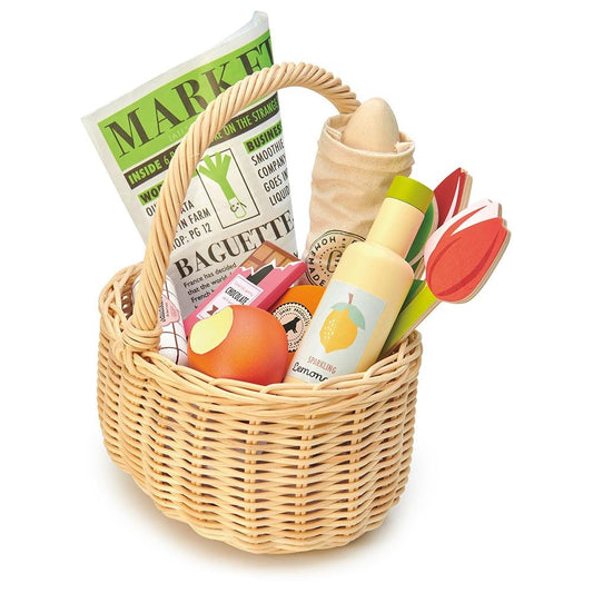 Tender Leaf Toys Wicker Shopping Basket